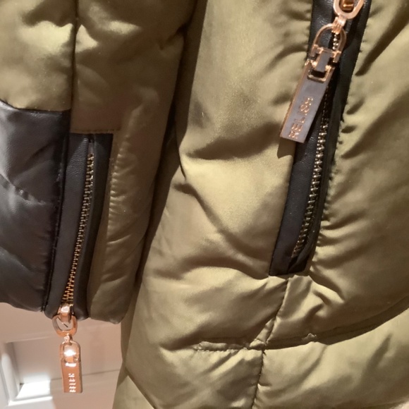 RELISH Women parka JACKET COAT S/XS REAL FINN RACOON,REAL LEATHER  TRIM - Picture 11 of 15